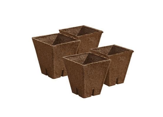 1x Jiffy 10 x 10 x 10cm Torf Topf kompostierbar