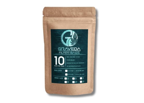 Graveda Rosin Bags - Wiederverwendbare Filterbeutel zur Herstellung von Rosin 51 mm x 89 mm 90µm