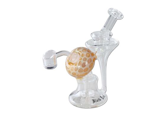 Black Leaf Recyclebong Öl mit Perkolator amber H 165mm Ø 74/15mm NS 14
