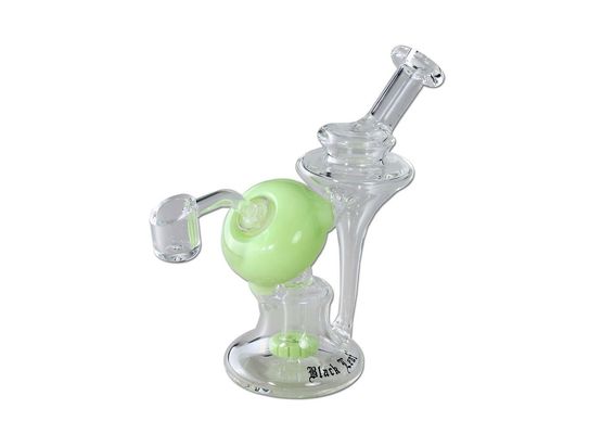 Black Leaf Recyclebong Öl mit Perkolator grün H 165mm Ø 74/15mm NS 14
