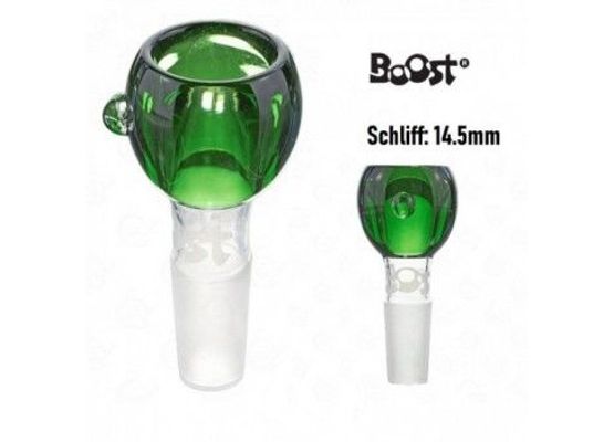 Fumed Boost Glass Bowl- Green- 14.5mm Kopf Boost Grün