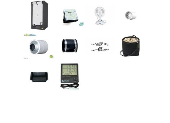 Garden High Pro 60 x 60x 140cm Zelt + 60W LED Komplett-Set