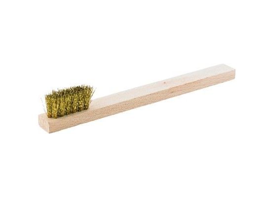 Siebbürste Messing mit Holzgriff 20cm 