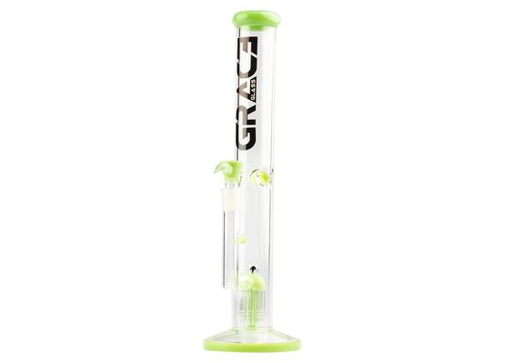 Grace Glass | Limited Edition Straight Green Bong | H:41cm Socket:18,8cm TH:5mm