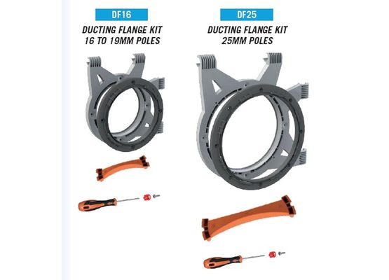 Secret Jardin Ducting Flange Kit für 25mm Stangen inkl Cuttingtool