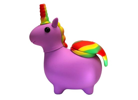 Lila Einhorn Silikon Bong 12cm
