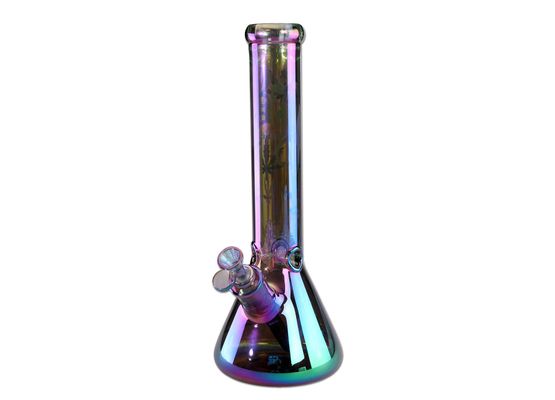 Black Leaf 7mm Purple Magic Beakerbong Regenbogeneffekt h=34,5cm d=5cm 18,8mm/14,5mm