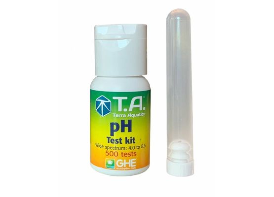 GHE pH test Kit mit Farbskala, 30 ml, für 500 Tests, Messbereich, pH 4,0 - ph 8