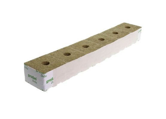 Grodan Steinwollblock 10x10x6,5cm kleines Loch