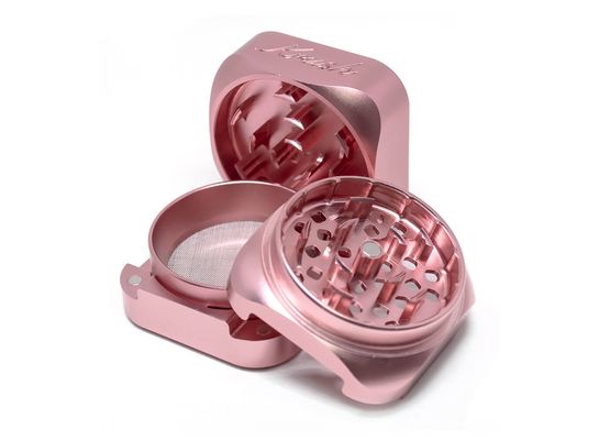Krush Kube 3.0 Gold Rose Aluminium Grinder 3-teilig – 55mm