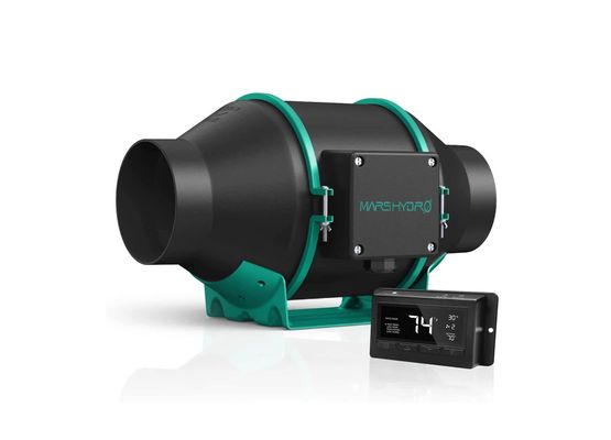 EC Lüfter 350m³/h 100mm mit Temperatur und Feuchtigkeitsregler