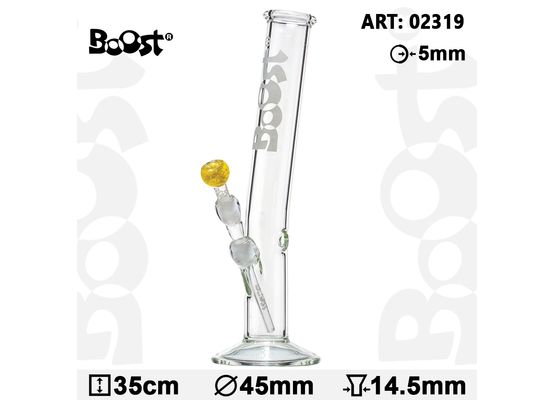 Boost | Hangover Glass Bong-H:35cm-Ø:45mm- Socket:14.5mm-WT:5mm (circa)