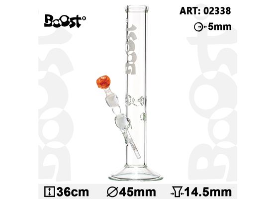 Boost Cane Glass Bong -H:36cm- Ø:45mm- Socket:14.5mm-