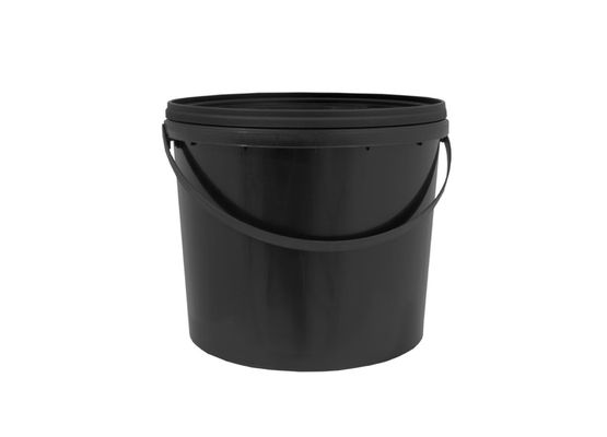 5L Eimer mit Griff und Deckel, schwarz