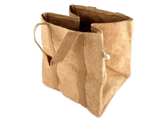 U Gro Jute Square Verstärkter Blumentopf mit Griffen 25 x 25 x 25 cm - 16 Liter