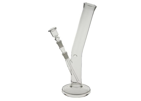 Glasbong Zylinder gebogen, 34cm Höhe, 14.5er Stecksystem