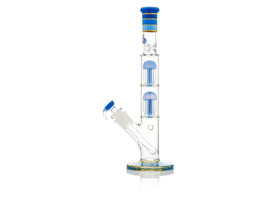 Grace Glass | Big Cane Blue Barrel Tree arm perc Bong H:41cm Socket:18.8mm TH:5mm