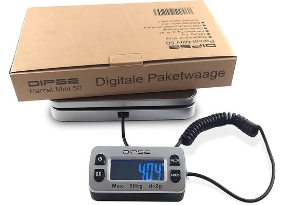 Dipse Paketwaage 50kg x 2g 17cmx20cm (ohne Netzteil)