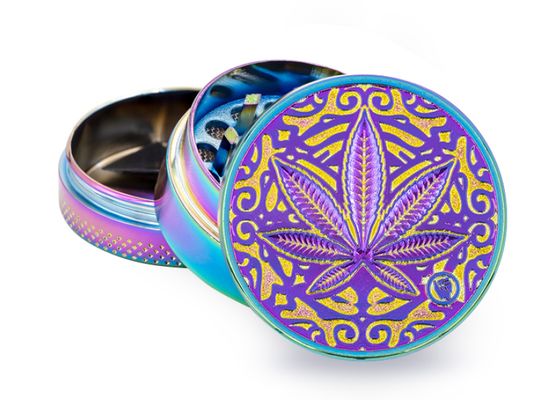 Grinder "Icy Trance Leaf" Metal; 3-tlg.; Ø 40 mm