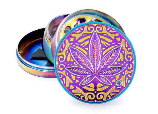 Grinder "Icy Trance Leaf", 4-tlg.: Ø 60 mm