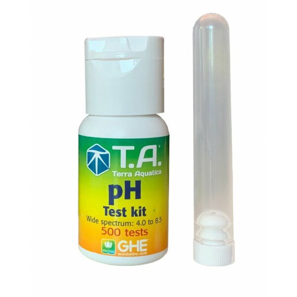 GHE pH test Kit mit Farbskala, 30 ml, für 500 Tests, Messbereich, pH 4,0 - ph 8