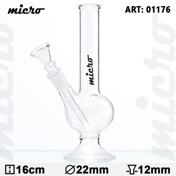 Micro Bouncer Glass Bong -H:16cm- Ø:22mm- Socket:12mm