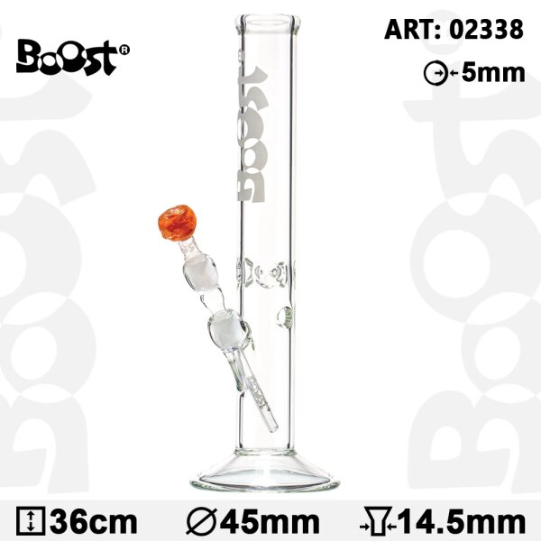 Boost Cane Glass Bong -H:36cm- Ø:45mm- Socket:14.5mm-