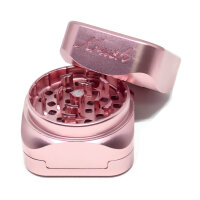 Krush Kube 3.0 Gold Rose Aluminium Grinder 3-teilig...