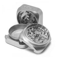 Krush Kube 3.0 Steel Grey Aluminium Grinder 3-teilig...