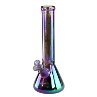 Black Leaf 7mm Purple Magic Beakerbong Regenbogeneffekt h=34,5cm d=5cm 18,8mm/14,5mm