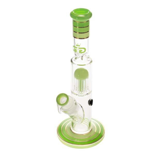 Grace Glass | Small Cane Green Barrel Tree arm perc Bong H:32,5cm Socket:29.2mm TH:5mm