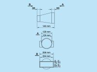 Übergangsstück Ø125mm auf 208x64mm