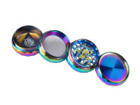 Grinder "Rainbow Diamond"; Ø 42mm, 38mm hoch, 4- tlg.