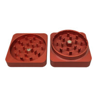 Best Buds Flat Square Aluminimum Grinder Rust 50mm