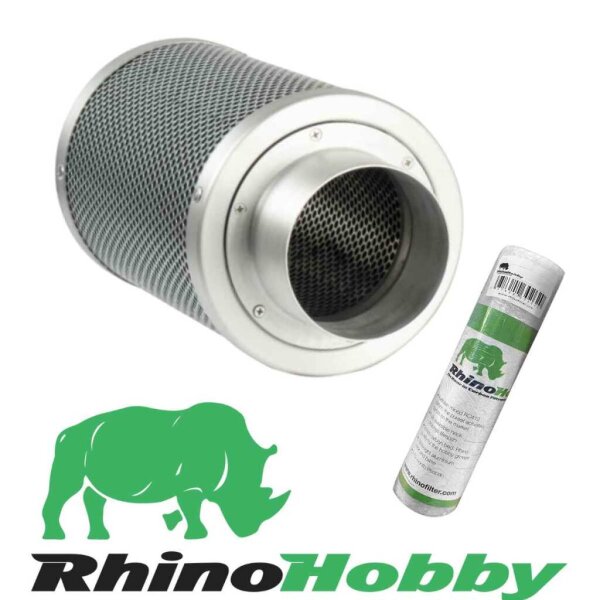 Aktivkohlefilter 150mm x 300mm | Rhino Hobby 500 | 150mm Flansch | 425-600 m³/h