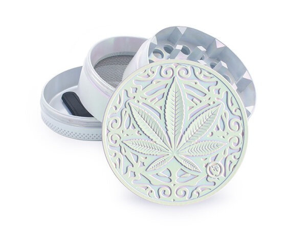 Grinder Metal "Trance Leaf" Icy Pearl; 4-tlg.; Ø 50mm