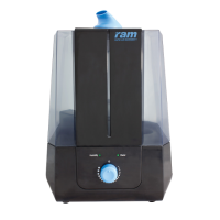 RAM Luftbefeuchter Ultrasonic Humidifier, 30 W, 5 L Tank